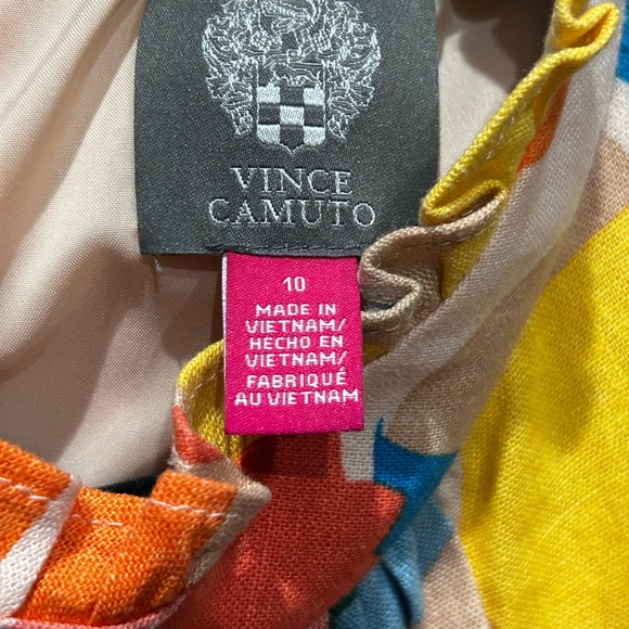 Vince Camuto Floral Linen Blend Dress - Picture 4 of 4